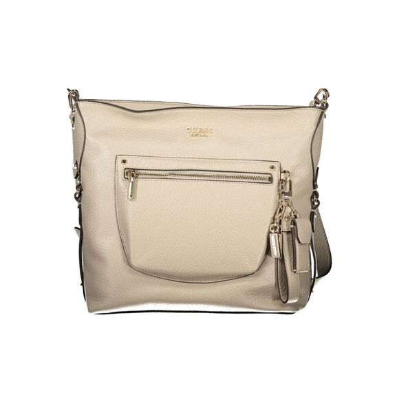 Guess Jeans Beige Polyurethane Women's Women's Handbag